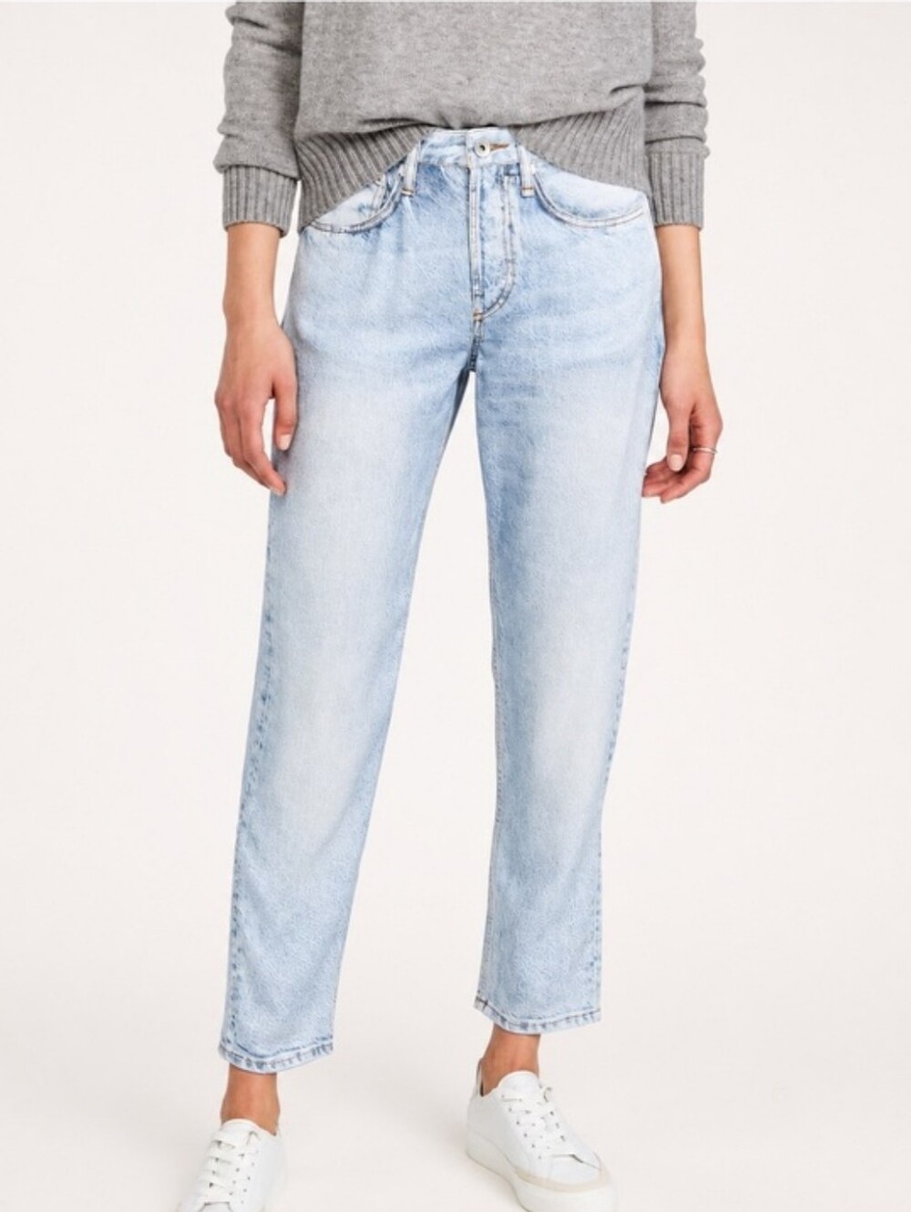 Rag & Bone Liquid Miramar High Rise Straight-Leg Printed Jeans Luna Tencel Sz 25